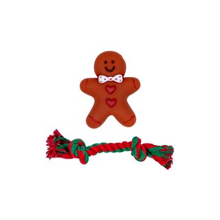 Foto 1 | Foto 1 | Juguete Navideño Chillón Diseño Jengibre con Cuerda de Algodón Suave Resistente