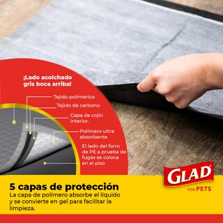 Foto 3 | Foto 3 | Tapete Entrenador para Perro Glad 5 Capas a Prueba de Fuga 100 Piezas