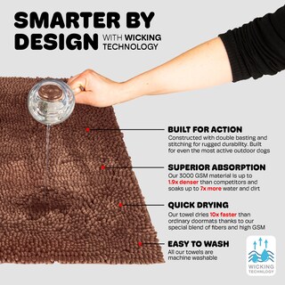 Foto 4 | Foto 4 | Tapete Entrenador Dog Gone Smart Dirty Dog Marrón Superabsorbente - Venta Internacional