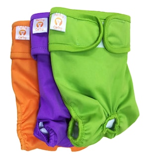 Foto 1 | Foto 1 | Pañales Lavables y Reutilizables para Perros Hembra Petting Is Caring Multicolor Set 3 Piezas Talla Xs