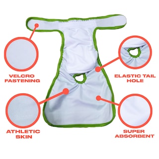 Foto 2 | Foto 2 | Pañales Lavables y Reutilizables para Perros Hembra Petting Is Caring Multicolor Set 3 Piezas Talla Xs