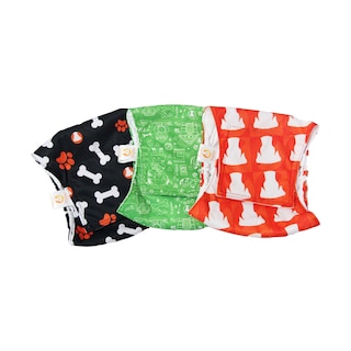 Foto 2 | Foto 2 | Pañales Lavables y Reutilizables para Perros Macho Petting Is Caring Multicolor Estampados 3 Piezas Talla S