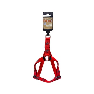 Foto 1 | Foto 1 | Arnés para Mascotas color Rojo Estampado con Huellitas Talla Mediana Ergonómico Altamente Resistente