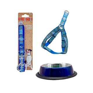 Foto 1 | Foto 1 | Kit para Mascotas Accesorios de Paseo color Azul más Plato Aluminio Resistente