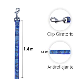 Foto 3 | Foto 3 | Kit para Mascotas Accesorios de Paseo color Azul más Plato Aluminio Resistente