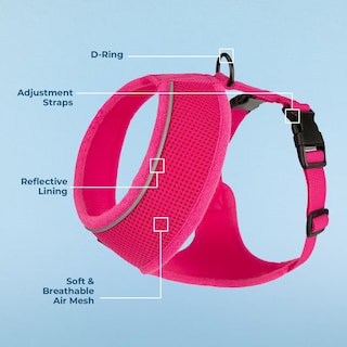 Foto 3 | Foto 3 | Arnés Para Perros Voyager Aerolite, Malla Antitracción, Fucsia, Talla M - Venta Internacional.
