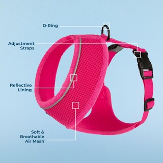 Foto 3 | Foto 3 | Arnés Para Perros Voyager Aerolite, Malla Antitracción, Fucsia, Xs - Venta Internacional.