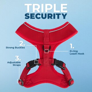 Foto 2 | Foto 2 | Arnés Para Perros Voyager Aerolite, Malla Antitracción, Color Rojo, Talla M - Venta Internacional.