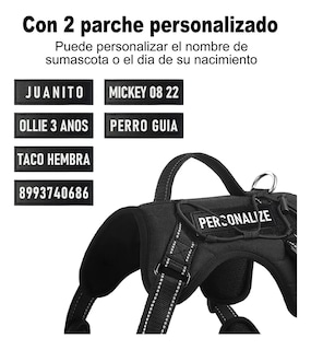 Foto 2 | Foto 2 | Pechera Arnés Belug Táctica Con Correa Perro Mediano Negro