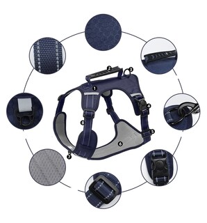 Foto 2 | Foto 2 | Pechera Arnés De Seguridad Para Perro Azul Marino Talla Xs