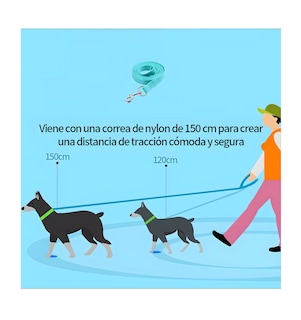 Foto 3 | Foto 3 | Pechera Arnés Para Perro Regulable Con Bandas Reflectivas Azul/naranja