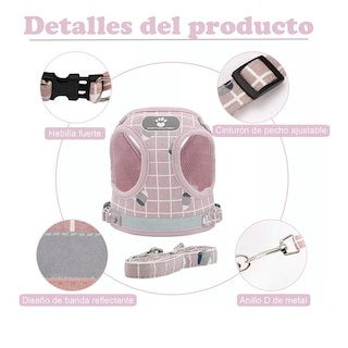 Foto 3 | Foto 3 | Correa con Arnés Eo Safe Imports Esi12209 Rosa 2 Piezas para Mascota
