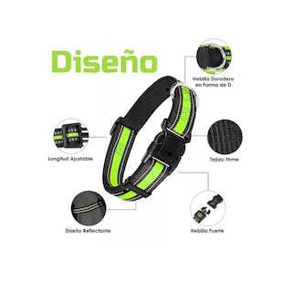 Foto 2 | Foto 2 | Collar Reflejante para Perros con Broche Seguridad Ajustable Grande Eo Safe Imports Esi-12854 Multicolor