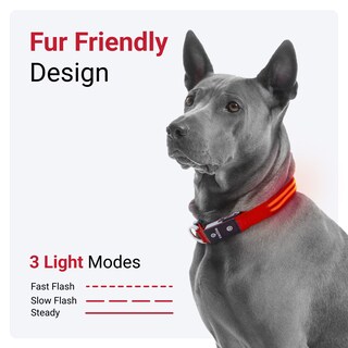 Foto 3 | Foto 3 | Collar para Perro con Luz Led Roja USB Recargable Resistente al Agua - Venta Internacional