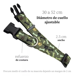 Foto 3 | Foto 3 | Collar Para Perros Razas Chicas Y Pequeñas Color Huesos Militar Eo Safe Imports Esi-14179 Verde