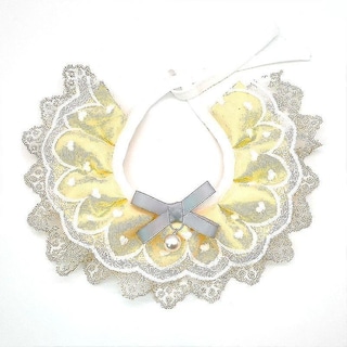 Foto 1 | Foto 1 | Babero Ajustable Para Mascotas, Toalla De Saliva, Encaje, Colgante De Perlas, Collar Para Perro - Venta Internacional.