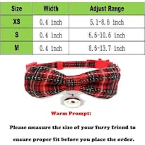 Collar Para Gatos Huoguo Con Pajarita Y Campana, A Cuadros Breakaway - Venta Internacional.