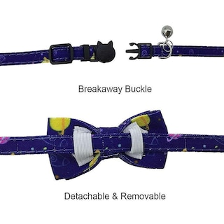 Foto 2 | Foto 2 | Collar Para Gatos Breakaway Con Pajarita, Campana, Arcoíris, Para Gatos Y Niños Pequeños - Venta Internacional.