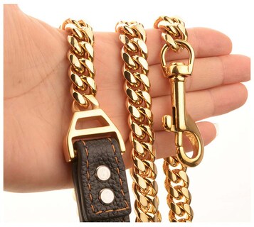 Foto 1 | Foto 1 | Correa De Entrenamiento Para Perros De Piel Auténtica De Lujo Con Acero Inoxidable - Venta Internacional.