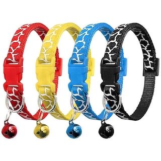 Foto 5 | Foto 5 | Paquete De 4 Collares Reflectantes Para Gatos Con Cascabeles Huoguo - Venta Internacional.