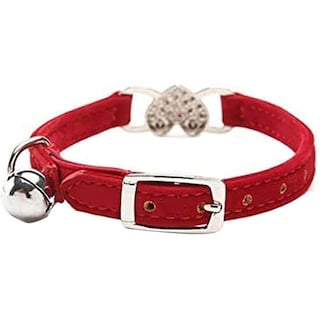 Foto 1 | Foto 1 | Collar De Piel Con Pedrería Y Cascabeles Para Gatos - Venta Internacional.