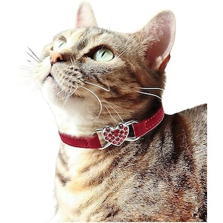 Foto 4 | Foto 4 | Collar Para Gatos Huoguo Heart Con Cinturón De Seguridad Y Campana Rosa - Venta Internacional.
