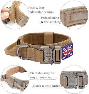Foto 1 | Foto 1 | Collar Táctico Para Perros Huoguo, Bandera Del Reino Unido, Tamaño Mediano - Venta Internacional.