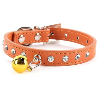 Foto 5 | Foto 5 | Collar Huoguo De Piel Para Perro Y Gato Con Diamantes De Imitación, Correa Para Cuello Y Hebilla - Venta Internacional.