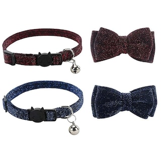 Foto 2 | Foto 2 | Collar Para Gatos Breakaway Huoguo Con Pajarita Extraíble Y Campana - Venta Internacional.