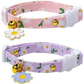 Foto 1 | Foto 1 | Collares Para Gatos Faygarsle Cotton Breakaway Con Campana, Paquete De 2, Color Rosa P - Venta Internacional.