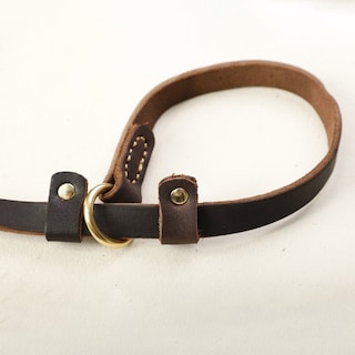 Foto 2 | Foto 2 | Collar Antideslizante De Piel Auténtica Con Cadena En P Para Perros Grandes - Venta Internacional.