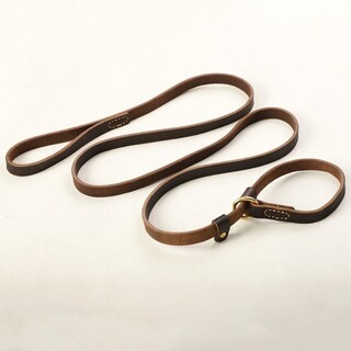 Foto 3 | Foto 3 | Collar Antideslizante De Piel Auténtica Con Cadena En P Para Perros Grandes - Venta Internacional.