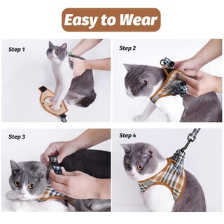Foto 7 | Foto 7 | Set De Arnés Y Correa Para Gatos Fayogoo Para Caminar, A Prueba De Escapes - Venta Internacional.