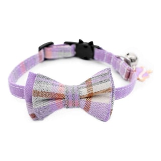 Foto 1 | Foto 1 | Collar Para Gatos Huoguo Para El Día De San Valentín Con Pajarita Y Campana, Color Morado - Venta Internacional.