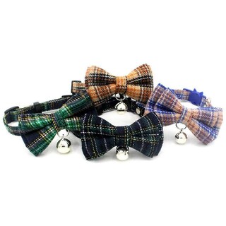 Foto 2 | Foto 2 | Collar Para Gatos Huoguo, Hebilla De Seguridad, Campana Navideña Escocesa - Venta Internacional.