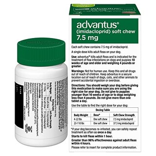 Foto 2 | Foto 2 | Tratamiento Antipulgas Masticable Para Perros Pequeños Advantus, De 2 A 10 Kg, 7 Perros - Venta Internacional.