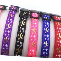 Collar Para Gatos Huoguo Con Estampado De Estrellas Y Luna, Morado - Venta Internacional.