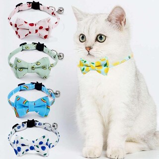 Foto 2 | Foto 2 | Collar Para Gatos Breakaway Con Pajarita En Forma De Campana, Bonito Collar Para Mascotas Y Gatitos - Venta Internacional.