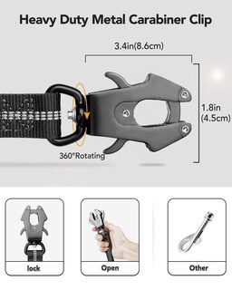 Foto 2 | Foto 2 | Correa Táctica Para Perros Joytale, Resistente, Absorbe Los Golpes De 4 A 6 Pies - Venta Internacional.