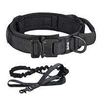 Collar Y Cuerda Para Perros Negro Talla Belug, Grande