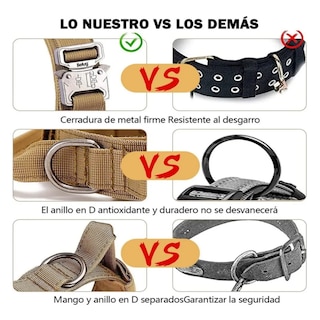 Foto 2 | Foto 2 | Collar Y Cuerda Para Perros Belug, Caqui Talla Mediana