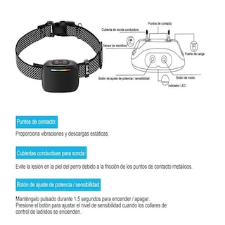Foto 3 | Foto 3 | Antiladrido Perro Entrenamiento Collar Eléctrico Automático Lab.g, Negro