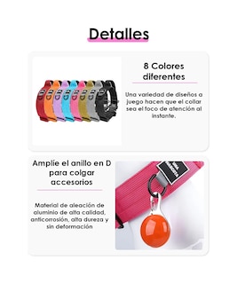 Foto 4 | Foto 4 | Collar Belug Perro Ajustable Fucsia Talla L Grande