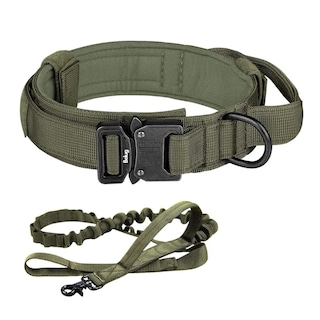 Foto 1 | Foto 1 | Collar Y Cuerda Para Perros Belug, Verde Militar Talla Xgrande