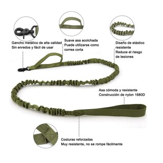 Foto 3 | Foto 3 | Collar Y Cuerda Para Perros Belug, Verde Militar Talla Xgrande