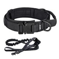 Collar Y Cuerda Para Perros Belug, Negro Talla Mediana