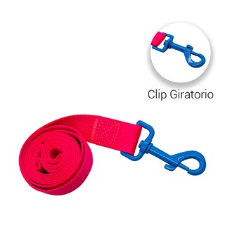 Foto 2 | Foto 2 | Correa para Mascotas Retro color Rosa con Gancho Neón Azul Mediana Ergonómico Altamente Resistente