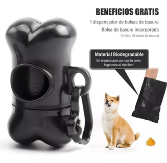 Foto 6 | Foto 6 | Correa para Perro BELUG color Negro Retráctil 5M con Caja de Basura