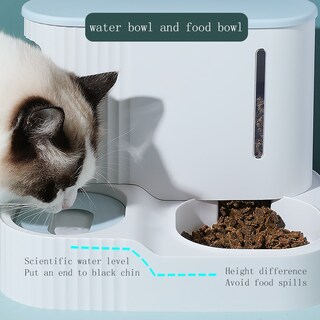 Foto 3 | Foto 3 | Set De Comedero Automático Para Mascotas Y Dispensador De Comida Para Gatos Con Fuente De Agua - Venta Internacional.