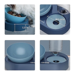 Foto 3 | Foto 3 | Dispensadores De Alimentos Huoguo, Alimentador Automático De Doble Cuenco Para Mascotas - Venta Internacional.